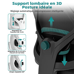 Avis Chaise de Bureau Lexzurn 3D Soutien lombaire Ergonomique, Appui-tête et Accoudoir Ajustable