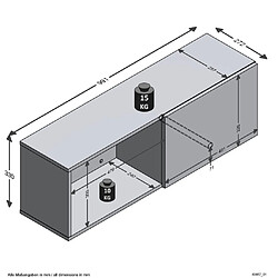 Avis FMD Porte-manteau mural avec compartiment 99,1x27,2x33 cm Noir