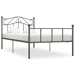 vidaXL Cadre de lit sans matelas gris métal 90x200 cm