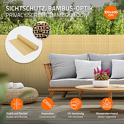 Ecd Germany Filet de protection visuelle de jardin natte bambou 100x400 cm clôture en PVC