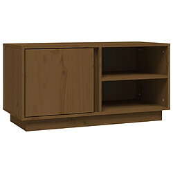 Maison Chic Meuble TV scandinave - Banc TV pour salon Marron miel 80x35x40,5 cm Bois de pin massif -MN49076