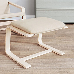 Maison Chic Repose-pied,Tabouret confortable Crème 51x41x40 cm Tissu -MN32941