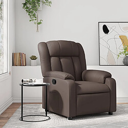 vidaXL Fauteuil inclinable Marron Similicuir