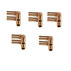 10x 1/8 BSP Raccord Coude en Laiton 90 Degrés Mâle Filetage Connecteur Tuyau 6mm