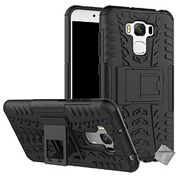 Htdmobiles Coque rigide anti choc pour Asus Zenfone 3 Max Plus ZC553KL + film ecran - NOIR