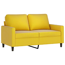 Avis Maison Chic Ensemble de canapés 2 pcs avec coussins, Canapé droit Sofa pour Salon Jaune Velours -GKD950610