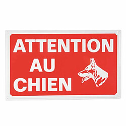 Paris Prix Plaque Décorative Attention au Chien 33cm Rouge