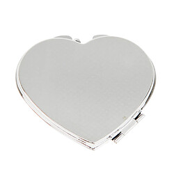 miroir compact de maquillage de sac à main de poche pliable portatif de forme de coeur pas cher