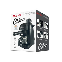 Beper Chicca BC.002 Machine Expresso 0.24L 800W 3.5Bars Réutilisable Filtre à Eau Noir