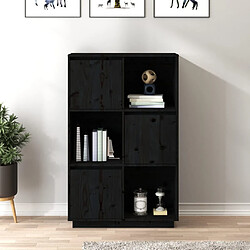 vidaXL Buffet Noir 74x35x117 cm Bois massif de pin