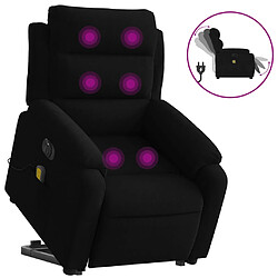 vidaXL Fauteuil inclinable de massage électrique noir velours