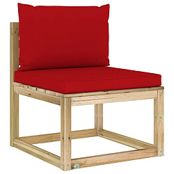 Maison Chic Salon de jardin 10 pcs + coussins - Mobilier/Meubles de jardin - Table et chaises d'extérieur bois de pin imprégné -MN58877 pas cher