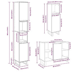 vidaXL Ensemble de meubles de salle de bain 3 pcs chêne sonoma pas cher