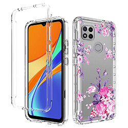 Coque en TPU anti-chute, transparent pour votre Xiaomi Redmi 9C/9C NFC - fleur