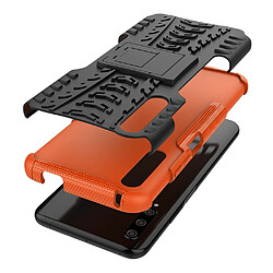 Wewoo Coque Renforcée Pour Huawei Honor 9X Pro Texture de pneu TPU + PC Antichoc avec support Orange pas cher