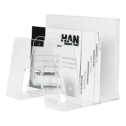 Avis Range-revues HAN SORTER 3 compartiments transparent dos de 22,4 cm - Lot de 2