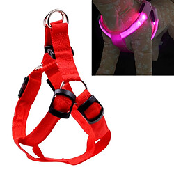 Wewoo Laisse pour chien en nylon à sangle avec harnais double face chattaille S rouge