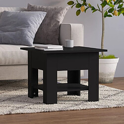 Maison Chic Table basse,Table Console Table d'appoint, Table pour salon noir 55x55x42 cm bois d'ingénierie -MN67128