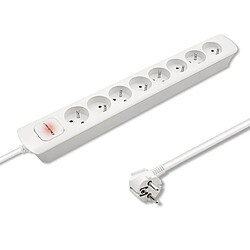 Power strip 8 sockets, 1.8m, White