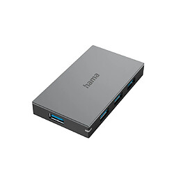 HAMA Hub USB, 4 ports, USB 3.0, 5 Gbit/s, charge rapide, avec câble et bloc secteur