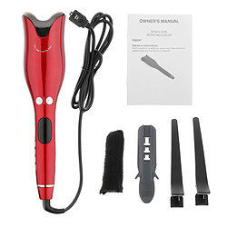 Bigoudi à Rotation Automatique Hair Waver Curling Iron Styler Styling Tools Rouge