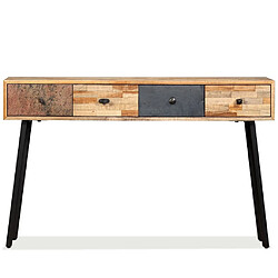 Avis Maison Chic Table console | Meuble d'entrée | Table d'appoint Teck massif de récupération 120 x 30 x 76 cm -GKD76458