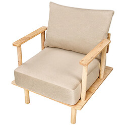 Beliani Fauteuil ASKER Tissu Beige sable pas cher