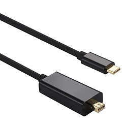 Wewoo Câble Adaptateur Mâle DisplayPort vers USB-C / Type C Cm 1,8 M