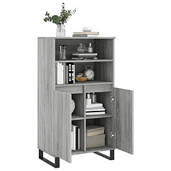 Avis vidaXL Buffet haut Sonoma gris 60x36x110 cm Bois d'ingénierie