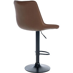 Non Tabouret de bar Toni simili cuir noir pas cher