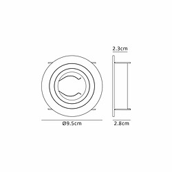 Avis Inspired Downlight 9.5cm Rond 1 x GU10 Max 12W Blanc, Découpe: 80mm, Douille Incluse