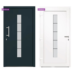 vidaXL Porte d'entrée Aluminium et PVC Anthracite 100x200 cm pas cher