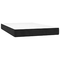 vidaXL Matelas de lit à ressorts ensachés Noir 120x200x20 cm Velours