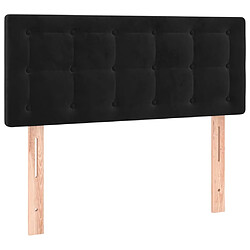 Acheter Maison Chic Tête de lit scandinave à LED,meuble de chambre Noir 80x5x78/88 cm Velours -MN59962