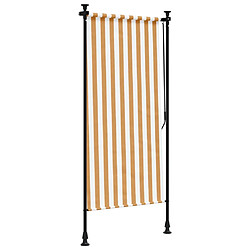 Acheter vidaXL Store roulant d'extérieur orange et blanc 120x270cm tissu acier