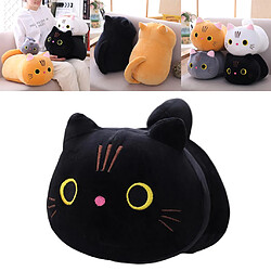 Chat Grand Oreiller En Peluche Doux Chaton Chaton Peluches Jouets Cadeaux Noir 35cm pas cher