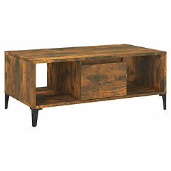 Maison Chic Table basse,Table Console Table d'appoint, Table pour salon Chêne fumé 90x50x36,5 cm Bois d'ingénierie -MN88533