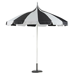 Acheter Beliani Parasol de jardin d 245 cm blanc et noir MINOA