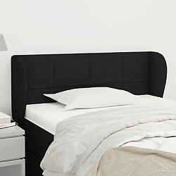 Maison Chic Tête de lit scandinave avec oreilles,meuble de chambre Noir 93x23x78/88 cm Tissu -MN22699