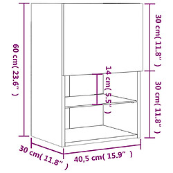 vidaXL Meubles TV avec lumières LED 2 pcs blanc 40,5x30x60 cm pas cher