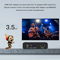 Avis Universal ARC ALUMINIUM HDMI COMPATIBLE AUDIO EXTRACTOR CONVERTISSEUR AUDIO ANALOGIQUE NUMÉRIQUE AUX SORTIES JACK RCA 3.5mm | Câble HDMI