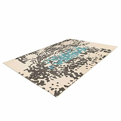 Paris Prix Tapis Tissé Imprimé Naila Crème & Bleu 120 x 170 cm