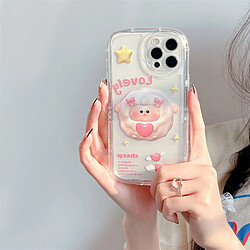 Avis GUPBOO Étui pour iPhone12 Mignon petit mouton support de coque de téléphone transparent en silicone