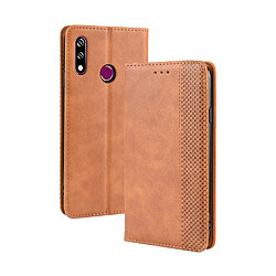 Wewoo Housse Coque Étui en cuir à boucle magnétique avec texture rétro pour Crazy Horse et rabat horizontal LG W10avec supportlogements cartes et cadre photo Marron