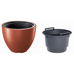 Pot de fleurs Propserplast Heos 25L 2 en 1 avec insert Ø 395 mm cuivre