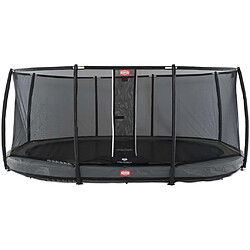 Trampoline ovale gris enterré 520 Champion + filet - BERG