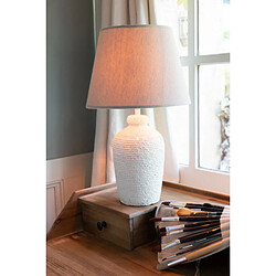 Acheter Dansmamaison Lampe Esmee Ciment/Textile Blanc/Beige