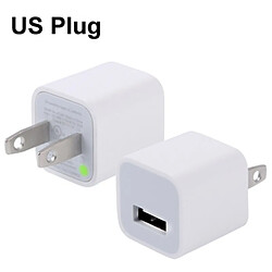 Wewoo Pour iPhone, Galaxy, Huawei, Xiaomi, blanc LG, HTC et autres smartphone, appareils rechargeables US Plug 5V / 1A USB Chargeur Adaptateur,