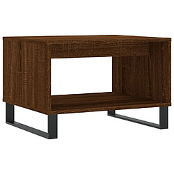 vidaXL Table basse chêne marron 60x50x40 cm bois d'ingénierie