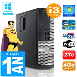 PC DELL 990 SFF Core I3-2120 Ram 4Go Disque 2 To Wifi W7 - Occasion